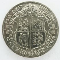 1916 silver half crown of George V, aVF. UK P&P Group 0 (£6+VAT for the first lot and £1+VAT for