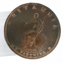 1799 farthing of George III, VF. UK P&P Group 0 (£6+VAT for the first lot and £1+VAT for