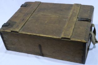 WWII German 7.92 ball ammunition box, label reads Steel Cased Ammunition. UK P&P Group 3 (£30+VAT