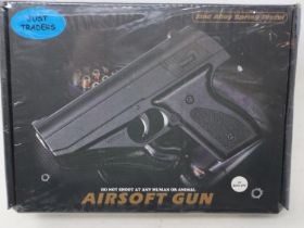 New old stock spring powered 6mm BB pistol in silver (Makarov style). UK P&P Group 1 (£16+VAT for