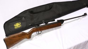 Series 70 German .177 air rifle with Milbro scope and canvas slip. UK P&P Group 3 (£30+VAT for the
