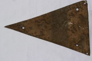 Rare WWII German Luftwaffe Africa Corps metal camp marker pennant, found in North Africa. UK P&P