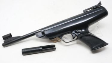 Rare BSA Scorpion .22 air pistol with cocking device, excellent condition and has recently had a