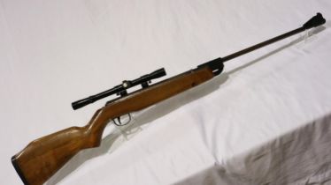 Webley Hawk .22 air rifle with scope. UK P&P Group 3 (£30+VAT for the first lot and £8+VAT for