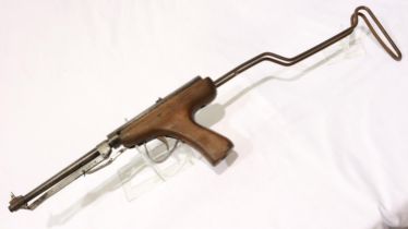 A vintage under-lever air pistol, possibly by Relum, marked Foreign, with stock. UK P&P Group 2 (£