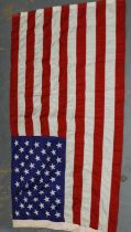 American post-war flag of multi-piece embroidered construction. UK P&P Group 1 (£16+VAT for the