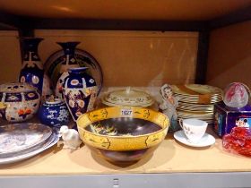 Mixed items including Queen Anne ceramics. Not available for in-house P&P