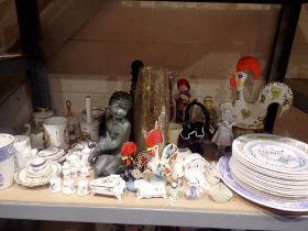 Mixed ceramics and glass including Spode, Hammersley and Royal Albert. Not available for in-house