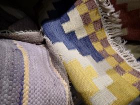 ***WITHDRAWN ***Two woollen rugs. Not available for in-house P&P