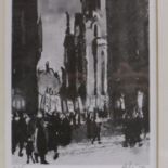 Harold Riley (1934 - 2023): artist signed limited edition print, Town Hall Manchester, 41/100, 14