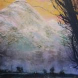 Harold Riley (1934 - 2023): artist signed limited edition print, Evening Glow Croagh Patrick, 6/15,