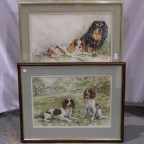 Jack Blackwell (contemporary): two watercolours, Scott & Oscar and Charlie & Emily, each with