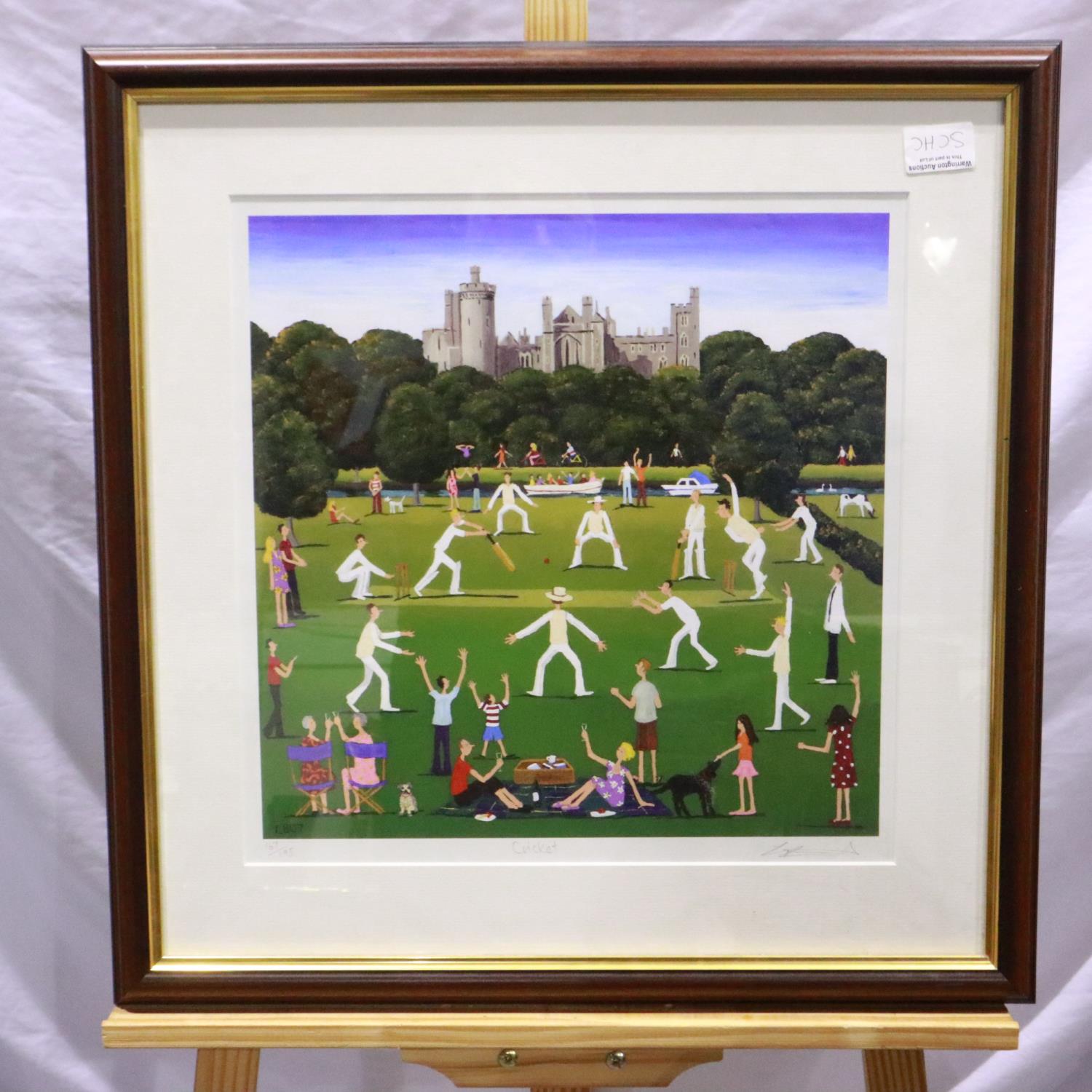 Louise Braithwaite (contemporary): artist signed limited edition lithograph, Cricket 167/195, 38 x - Image 2 of 6