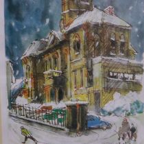 Harold Riley (1934 - 2023): artist signed limited edition print, Royal Manchester Childrens Hospital