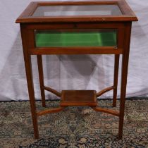 Ewe inlaid bijouterie cabinet, 38 x 40 x 78 cm. Not available for in-house P&P