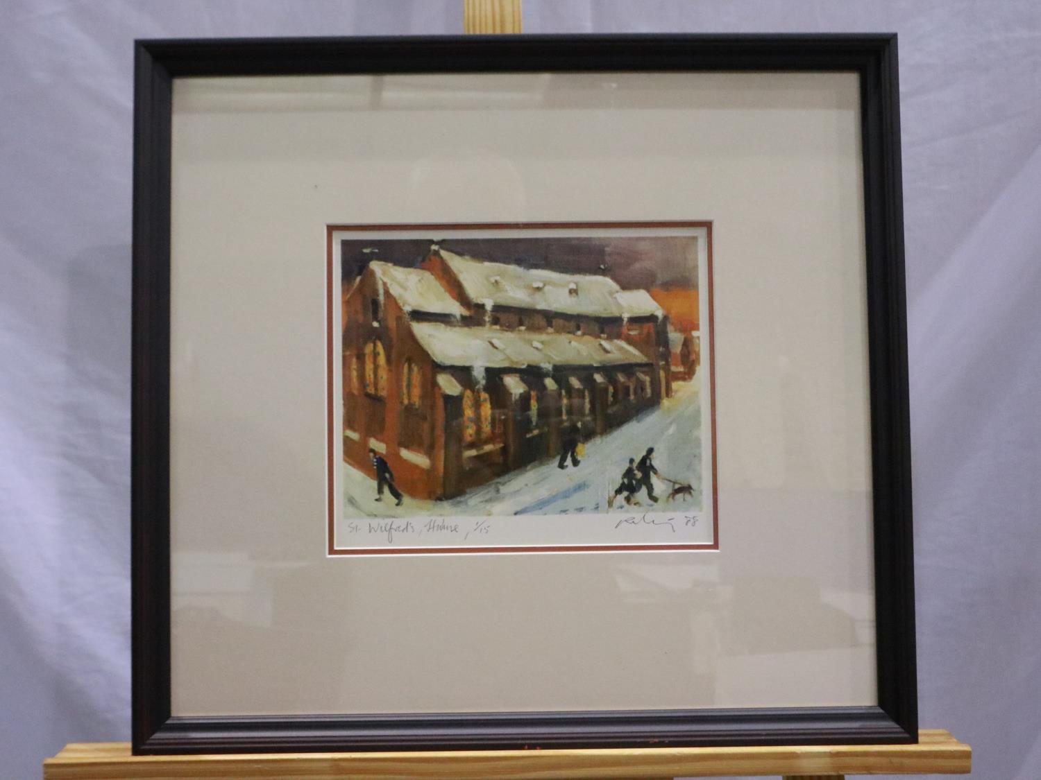 Harold Riley (1934 - 2023): artist signed limited edition print, St Winifreds House, 1/15, 22 x 18 - Image 2 of 5