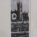 Harold Riley (1934 - 2023): artist signed limited edition print, Bridge, 41/100, 12 x 19 cm. Not
