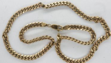 9ct gold neck chain, L: 40 cm, 16.5g. UK P&P Group 1 (£16+VAT for the first lot and £2+VAT for