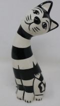 Lorna Bailey cat, Humbug, no chips or cracks, H: 18 cm. UK P&P Group 1 (£16+VAT for the first lot