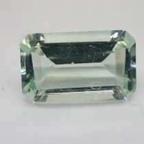 Natural emerald cut loose aquamarine stone: 2.61ct. UK P&P Group 1 (£16+VAT for the first lot and £