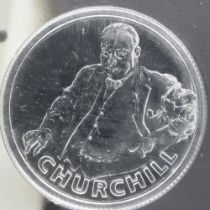 Royal Mint, Sir Winston Churchill 2015, silver proof £20 coin, in sealed pack. UK P&P Group 0 (£6+