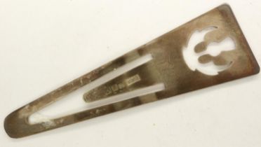 Hallmarked silver thistle bookmark, Edinburgh assay, H: 80 mm, 7g. UK P&P Group 0 (£6+VAT for the
