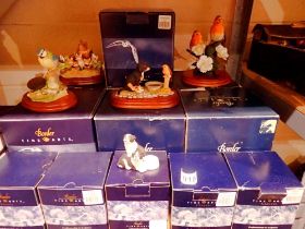 Twelve Border Fine Arts figurines. Not available for in-house P&P