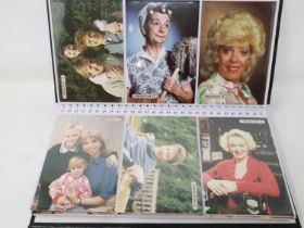 Postcard album including Coronation Street characters etc. UK P&P Group 2 (£18+VAT for the first lot