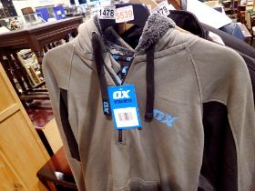 Ox-Tools 34 inch chest workwear fleece hoodie, new old stock. Not available for in-house P&P