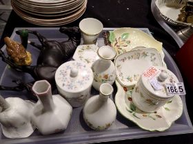 Named ceramics including Carlton Ware, Beswick, Old Foley, Wedgwood etc. Not available for in-