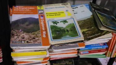 Shelf of Ordnance Survey Explorer maps (65). Not available for in-house P&P