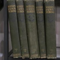 Five volumes of Modern Railway Working, volumes 2,3,4,5, and 7, by The Gresham Publishing Co. UK P&P