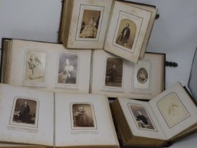 Victorian photograph albums, containing mostly portraits. UK P&P Group 2 (£20+VAT for the first