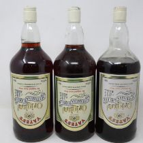 Three 150cl bottles of Yates's Original Australian liqueur wine. Not available for in-house P&P