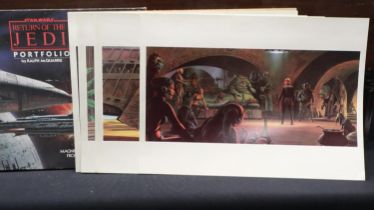 Star Wars Return of the Jedi portfolio of prints by Ralph McQuarrie, c.1980. UK P&P Group 1 (£16+VAT