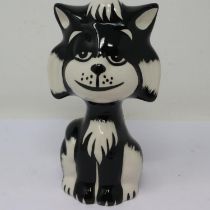 Lorna Bailey cat, Doza, no cracks or chips, H: 12 cm. UK P&P Group 1 (£16+VAT for the first lot