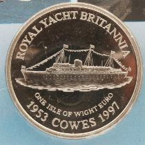 Farewell to Britannia 1997 Isle of Wight 1 euro coin. UK P&P Group 1 (£16+VAT for the first lot