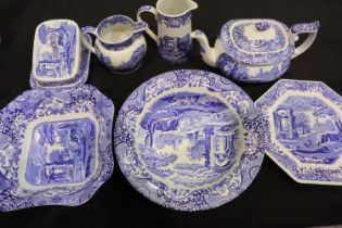 Seven pieces of Spode Italian garden ceramics, no cracks or chips. Not available for in-house P&P