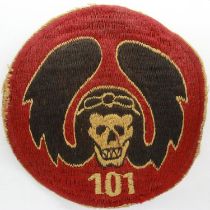 Israeli 101st Airbourne embroidered patch, D: 90 mm. UK P&P Group 0 (£6+VAT for the first lot and £
