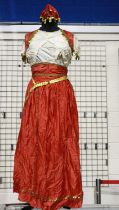 Early 20th century theatrical costume in the Eastern style, with further components, two skirts,