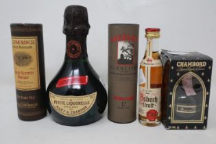 Five mixed miniature bottles including Glen Morangie. UK P&P Group 2 (£20+VAT for the first lot