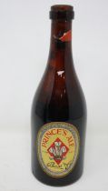 Bottle of Bass Princes ale 1929, lacking seal. UK P&P Group 2 (£20+VAT for the first lot and £4+