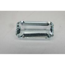 Natural emerald cut loose aquamarine stone: 1.85ct. UK P&P Group 1 (£16+VAT for the first lot and £