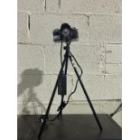 LED camera lamp, made from a Ricoh Singlex TLS camera with power supply and tripod, H: 60 cm,