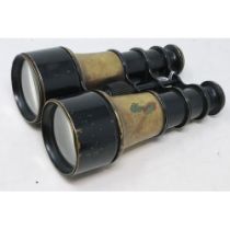 Early 20th century pair of two draw binoculars, with shades, no makers mark. UK P&P Group 2 (£20+VAT