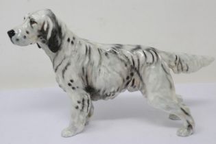 Royal Doulton English setter HN1050, no cracks or chips, L: 20 cm. UK P&P Group 1 (£16+VAT for the