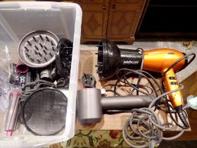 Dyson Supersonic hair dryer and accessories and other hair dryers. All electrical items in this
