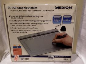 Medion graphics tablet model MD85637, boxed. Not available for in-house P&P