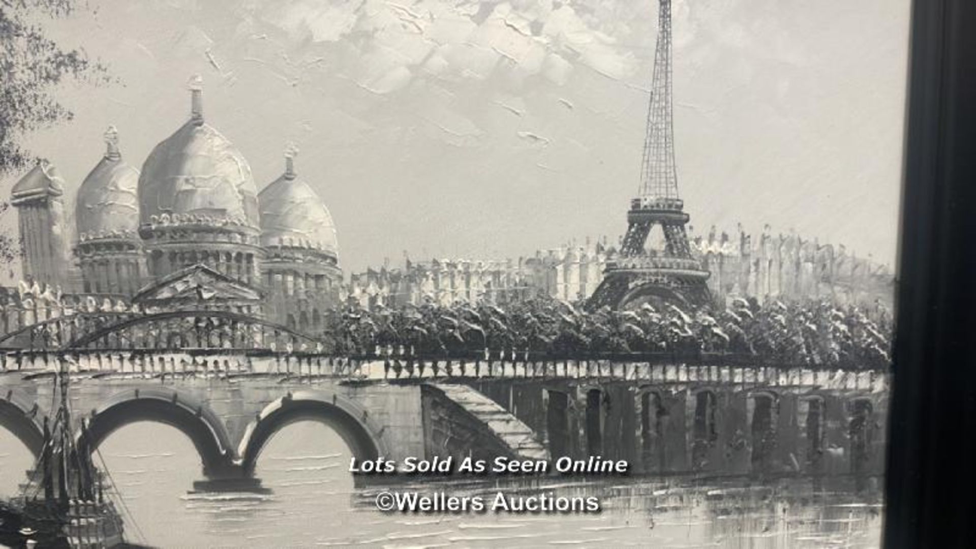 *OIL ON CANVAS OF PARIS BY THE RIVER SIGNED "BURNET" 61 X 51CM - Image 3 of 6
