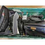 FIVE OLD VIDEO CAMERAS INCLUDING JVC, CANON AND SANYO